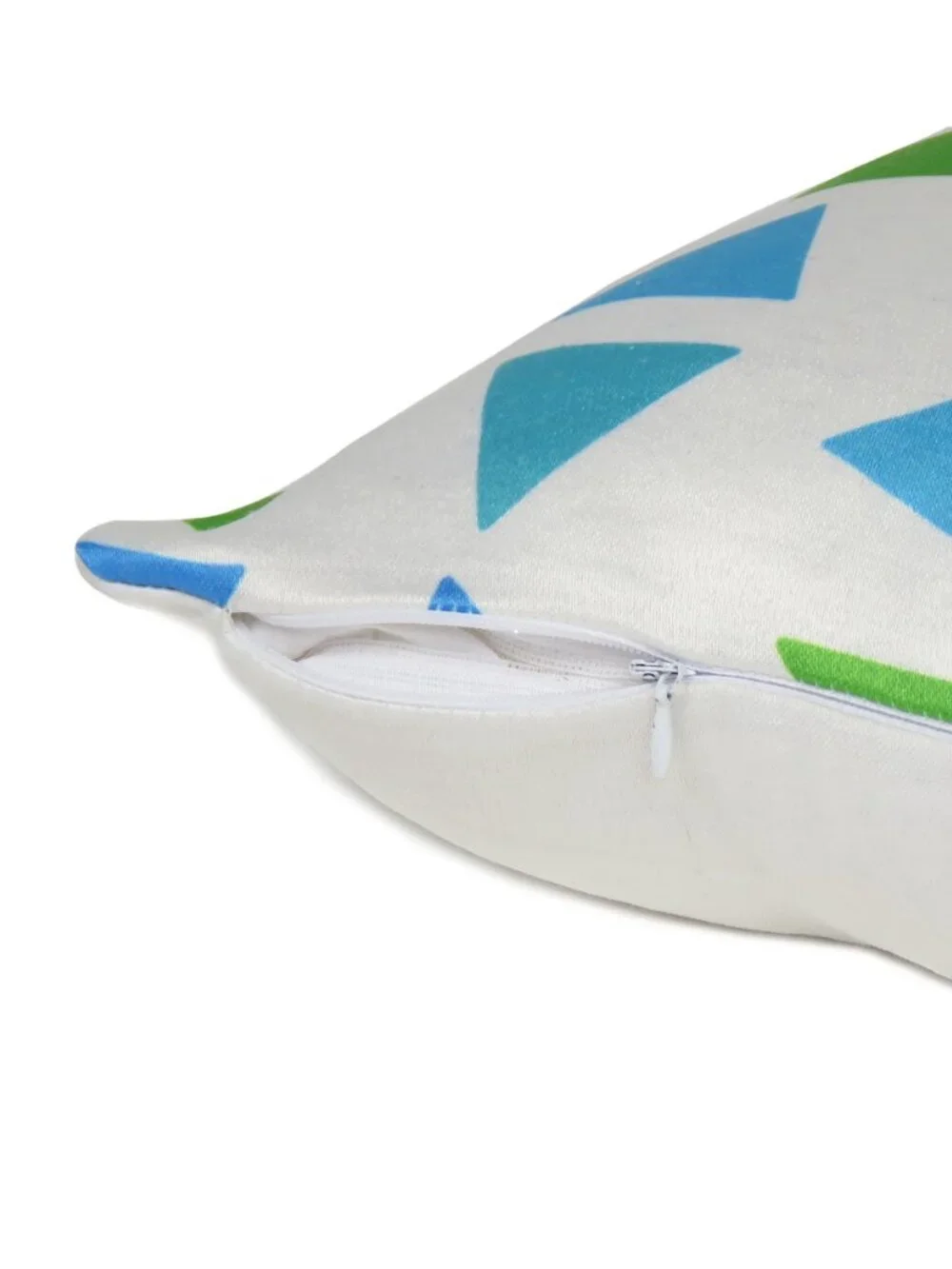 Oussum Cushion Cover Cotton Geometric Print Accent Pillow Cover Square Set of 2